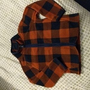 2/$10 OshKosh Plaid Boys Fleece Zip Up Jacket